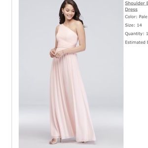 Pale pink bridesmaid dress